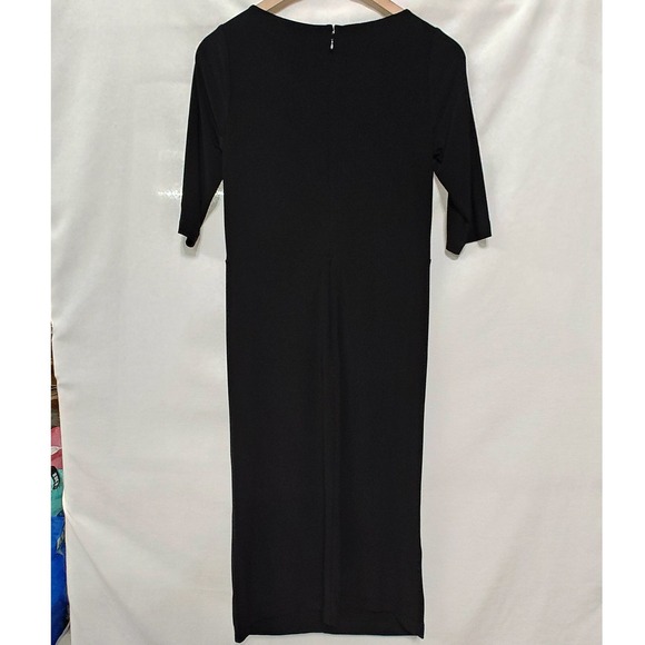Tommy Hilfiger Dress‎ Elbow Sleeve Twist Waist  Black New 2 - Picture 4 of 15